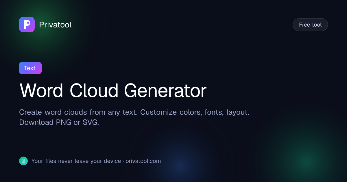 Word Cloud Generator — Free Online | Privatool